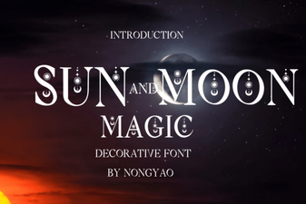 Sun and Moon Magic Font Design Ideas
