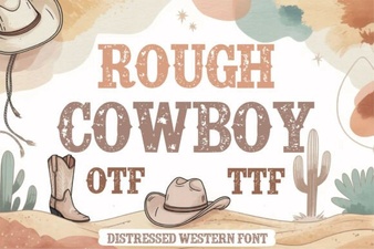 Rough Cowboy Font for Bold Design Projects